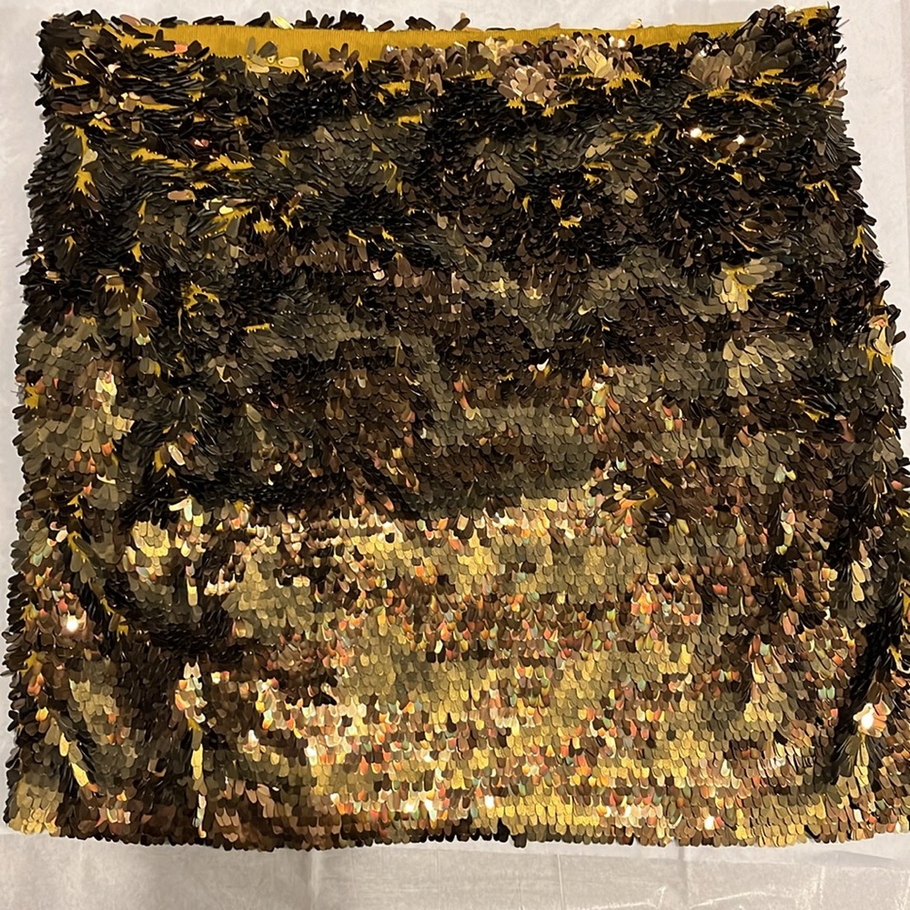 J. Crew gold sequin wool skirt - Picture 2 of 5